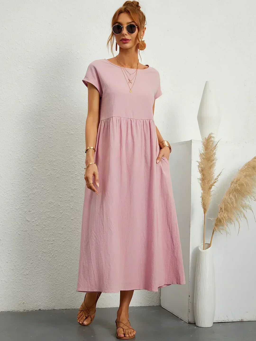 Nataly | Relaxed Cotton Midi Dress