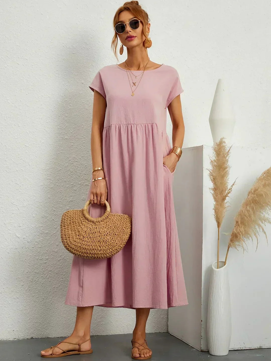Nataly | Relaxed Cotton Midi Dress