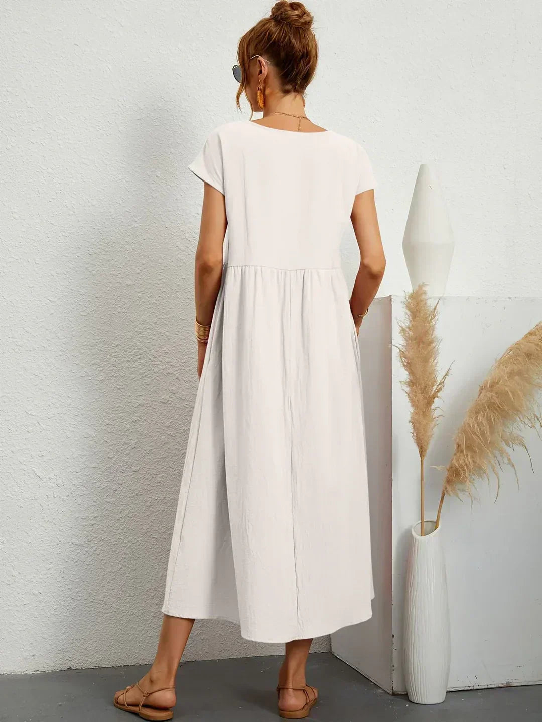 Nataly | Relaxed Cotton Midi Dress