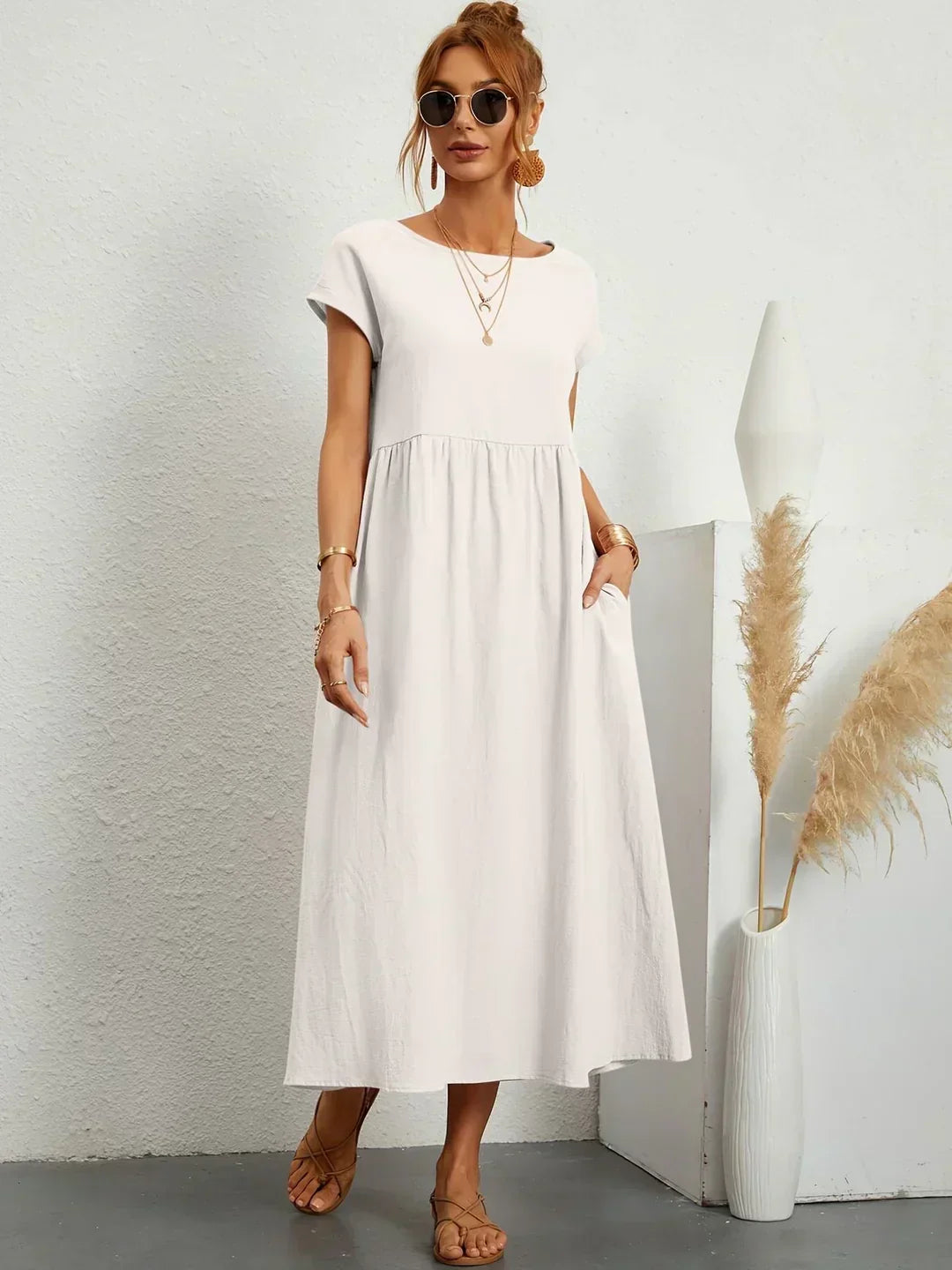 Nataly | Relaxed Cotton Midi Dress
