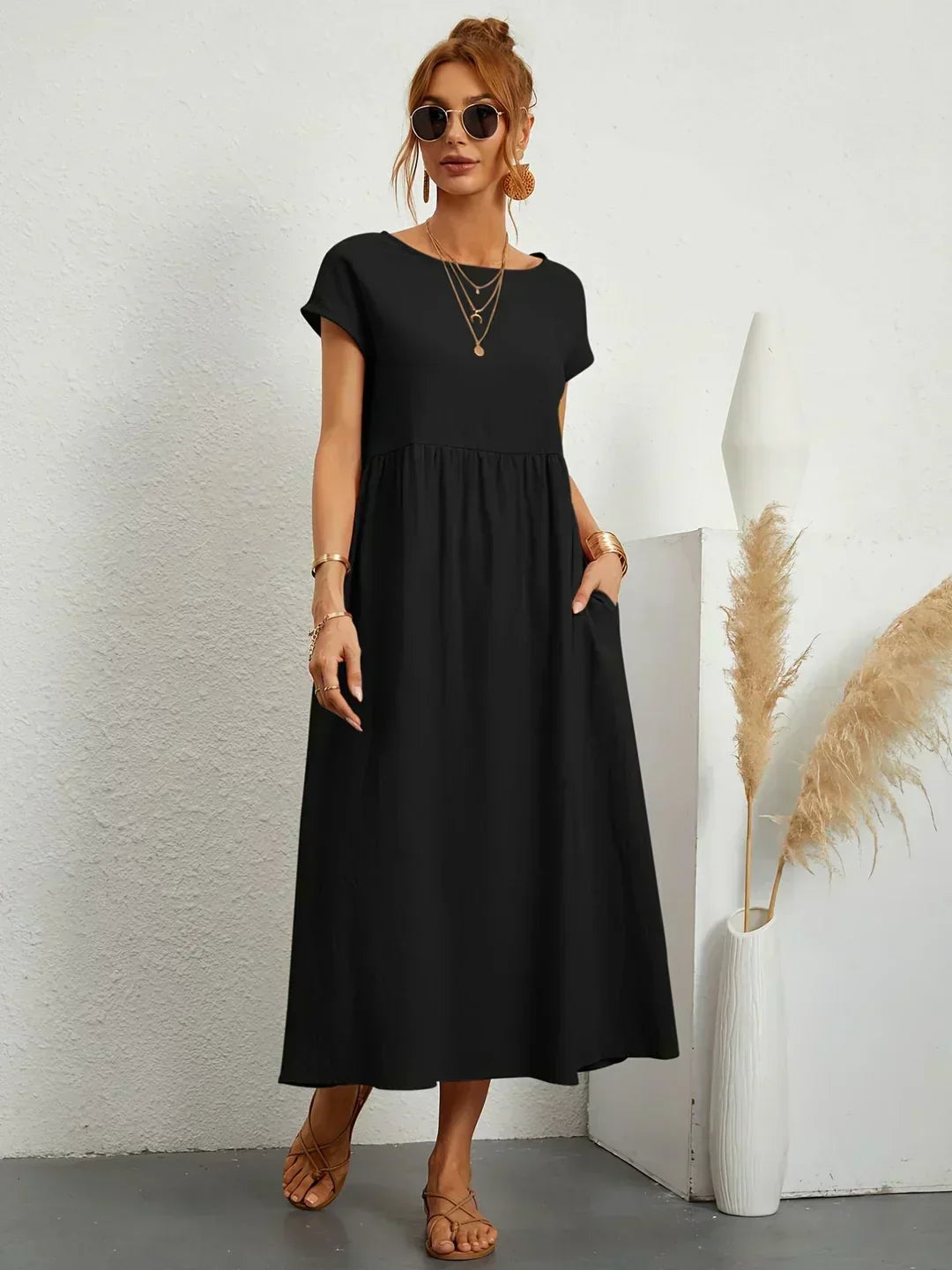 Nataly | Relaxed Cotton Midi Dress
