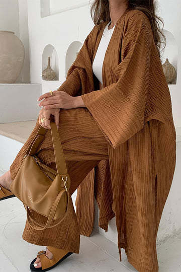 Ingrid | Stylish Pleated Kimono Dress