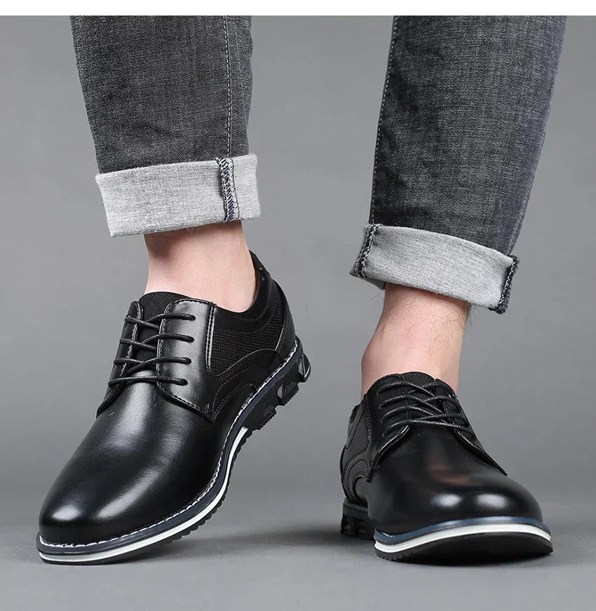 Owen | Stylish Black Lace-Up Dress Shoes