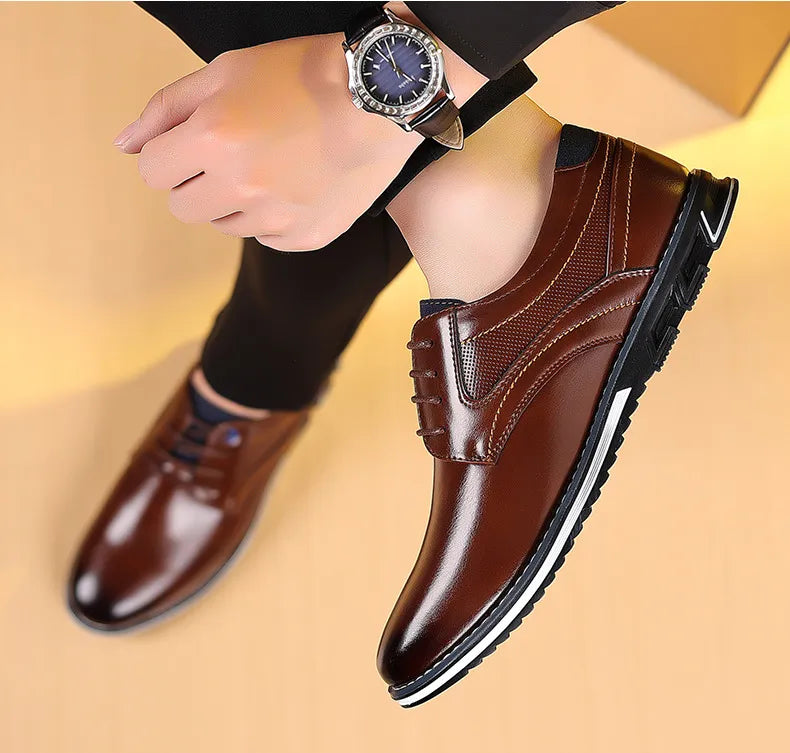 Owen | Stylish Black Lace-Up Dress Shoes