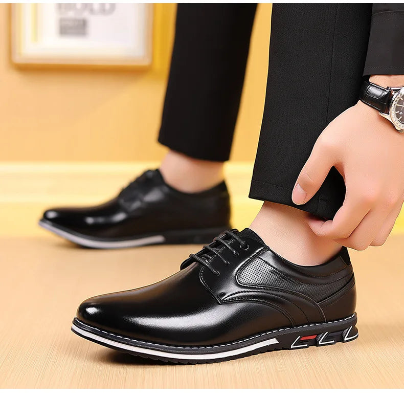 Owen | Stylish Black Lace-Up Dress Shoes