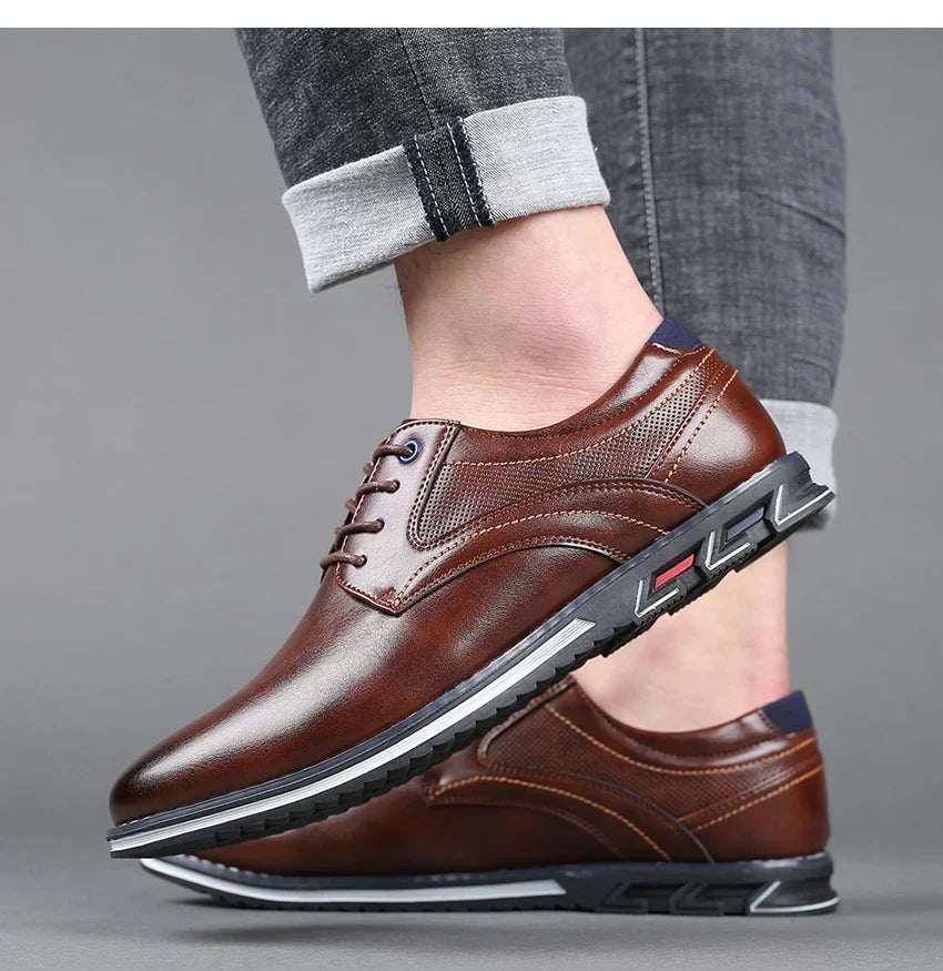 Owen | Stylish Black Lace-Up Dress Shoes