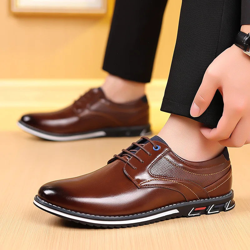Owen | Stylish Black Lace-Up Dress Shoes