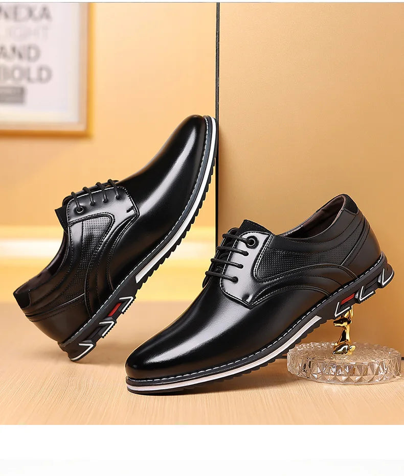 Owen | Stylish Black Lace-Up Dress Shoes