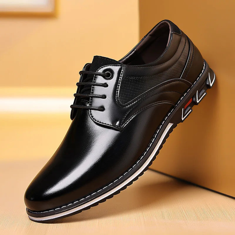 Owen | Stylish Black Lace-Up Dress Shoes