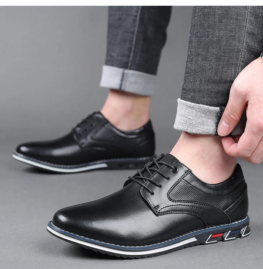 Owen | Stylish Black Lace-Up Dress Shoes