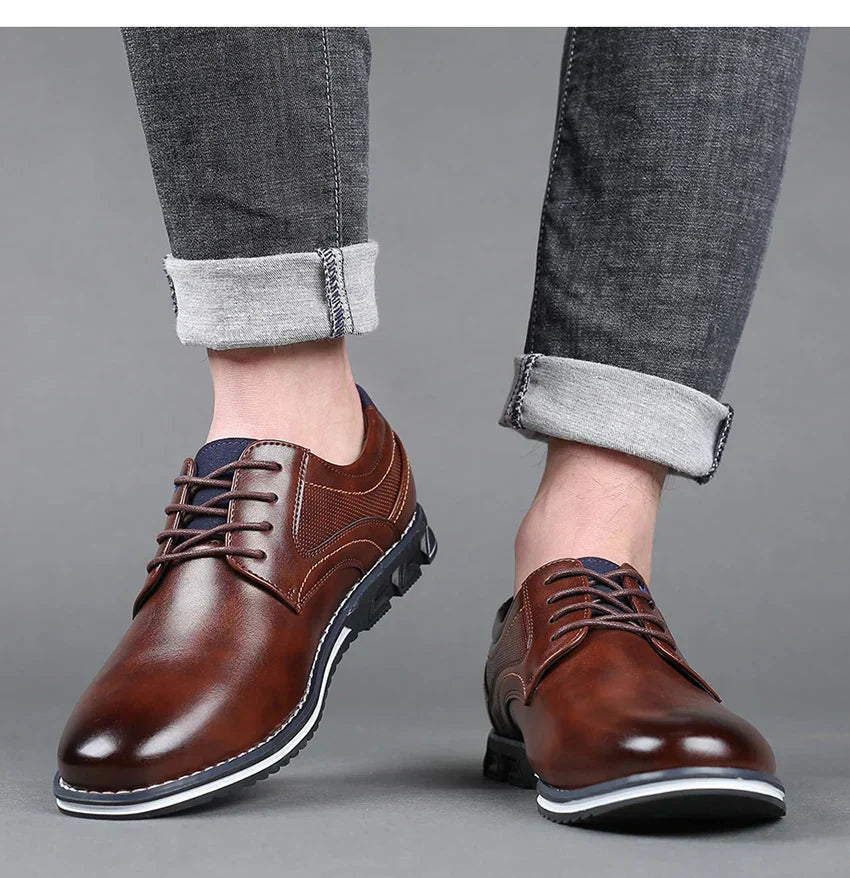 Owen | Stylish Black Lace-Up Dress Shoes