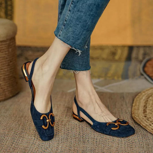 Avalance | Stylish Unique Detailing Slingback Flats