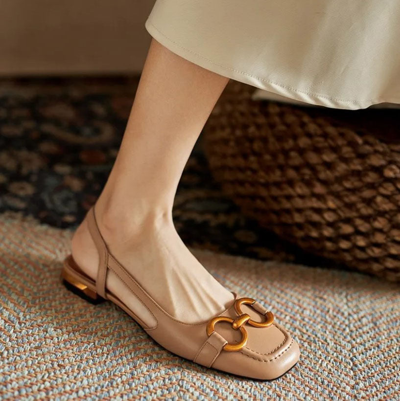 Avalance | Stylish Unique Detailing Slingback Flats