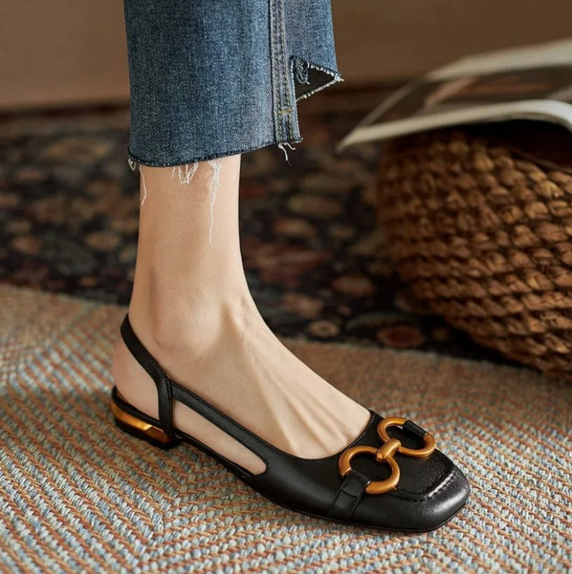 Avalance | Stylish Unique Detailing Slingback Flats