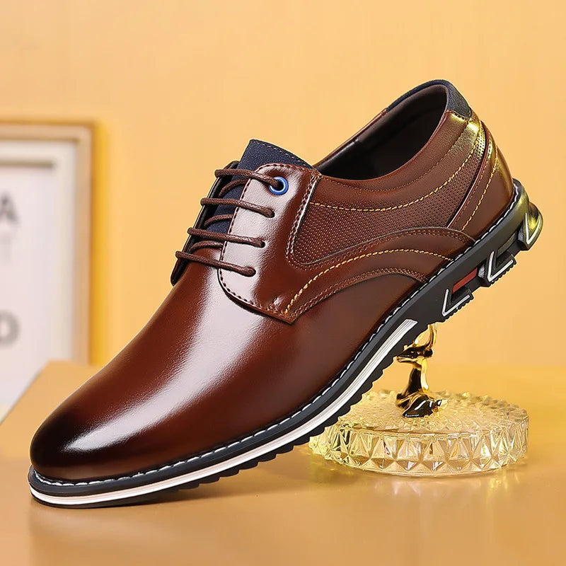 Owen | Stylish Black Lace-Up Dress Shoes