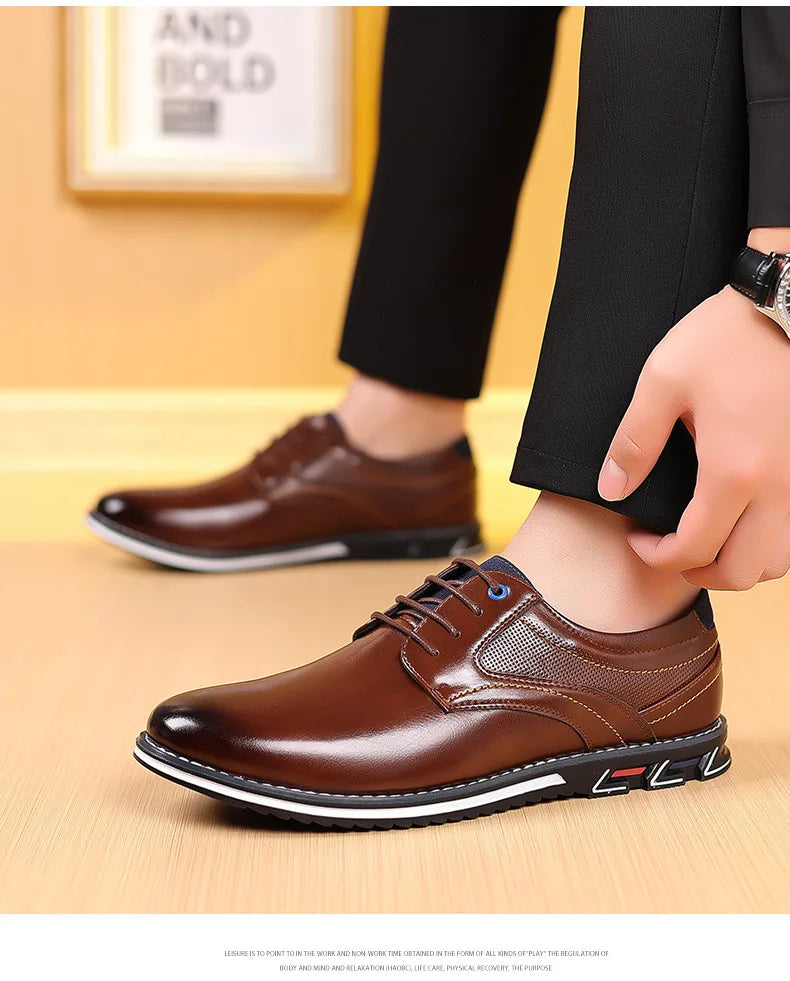 Owen | Stylish Black Lace-Up Dress Shoes