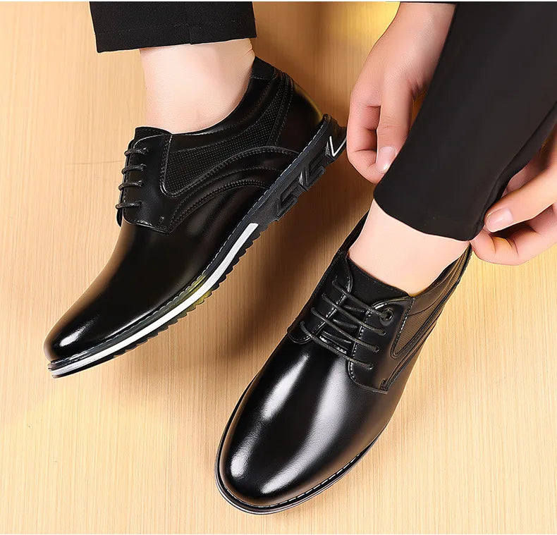 Owen | Stylish Black Lace-Up Dress Shoes