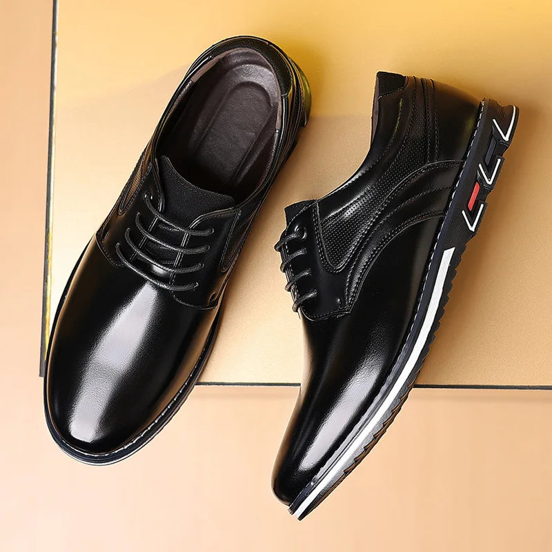 Owen | Stylish Black Lace-Up Dress Shoes