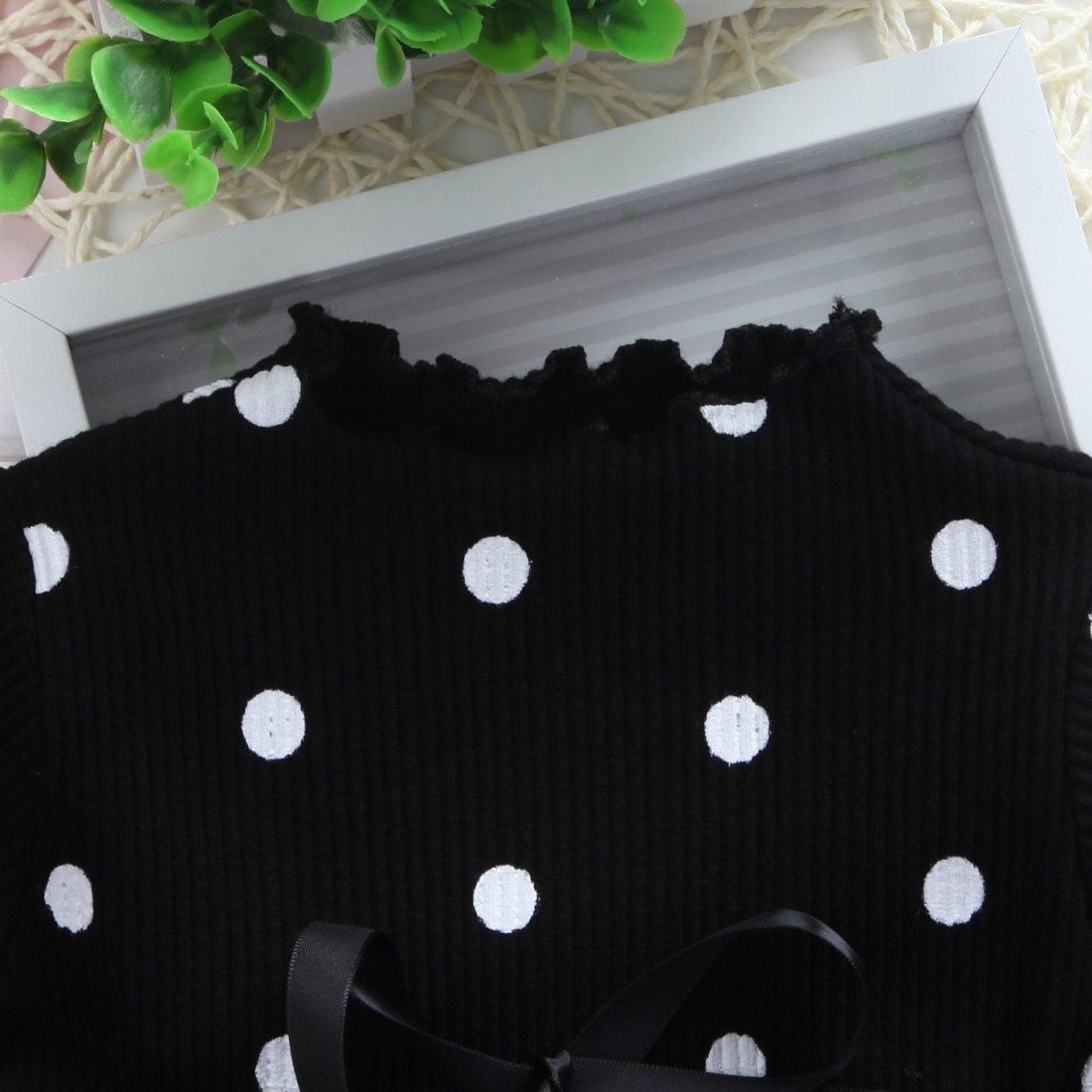Princess Polka Dot Bow- Long Sleeve Tutu Dress (Newborn - 2T)