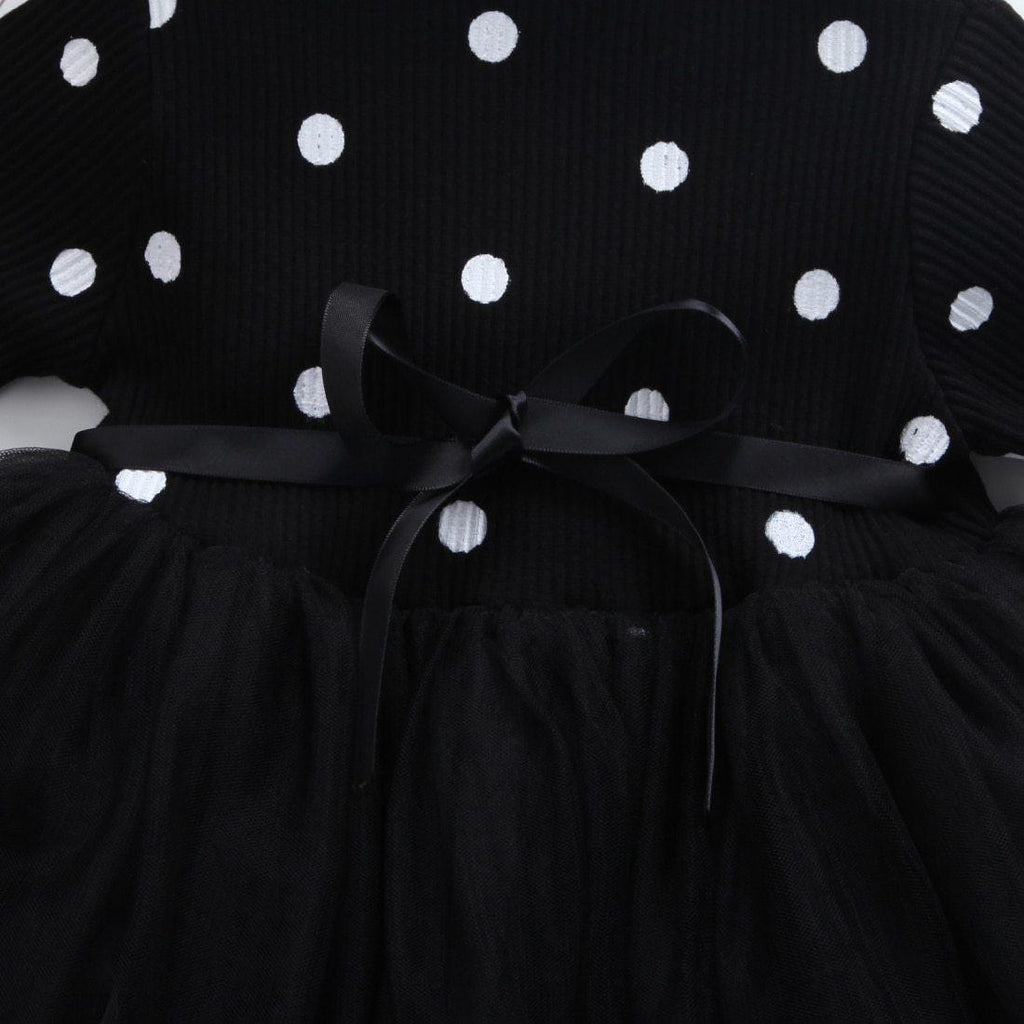 Princess Long sleeve Baby Girl Dress Infant Baby Girl Clothes WIth Bow And Dot Tutu Ball Gown Party Dresses Baby Kid Girl clothes In Elegant Style