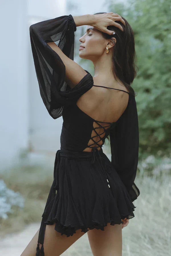 Jade | Stylish Black Wrap Dress