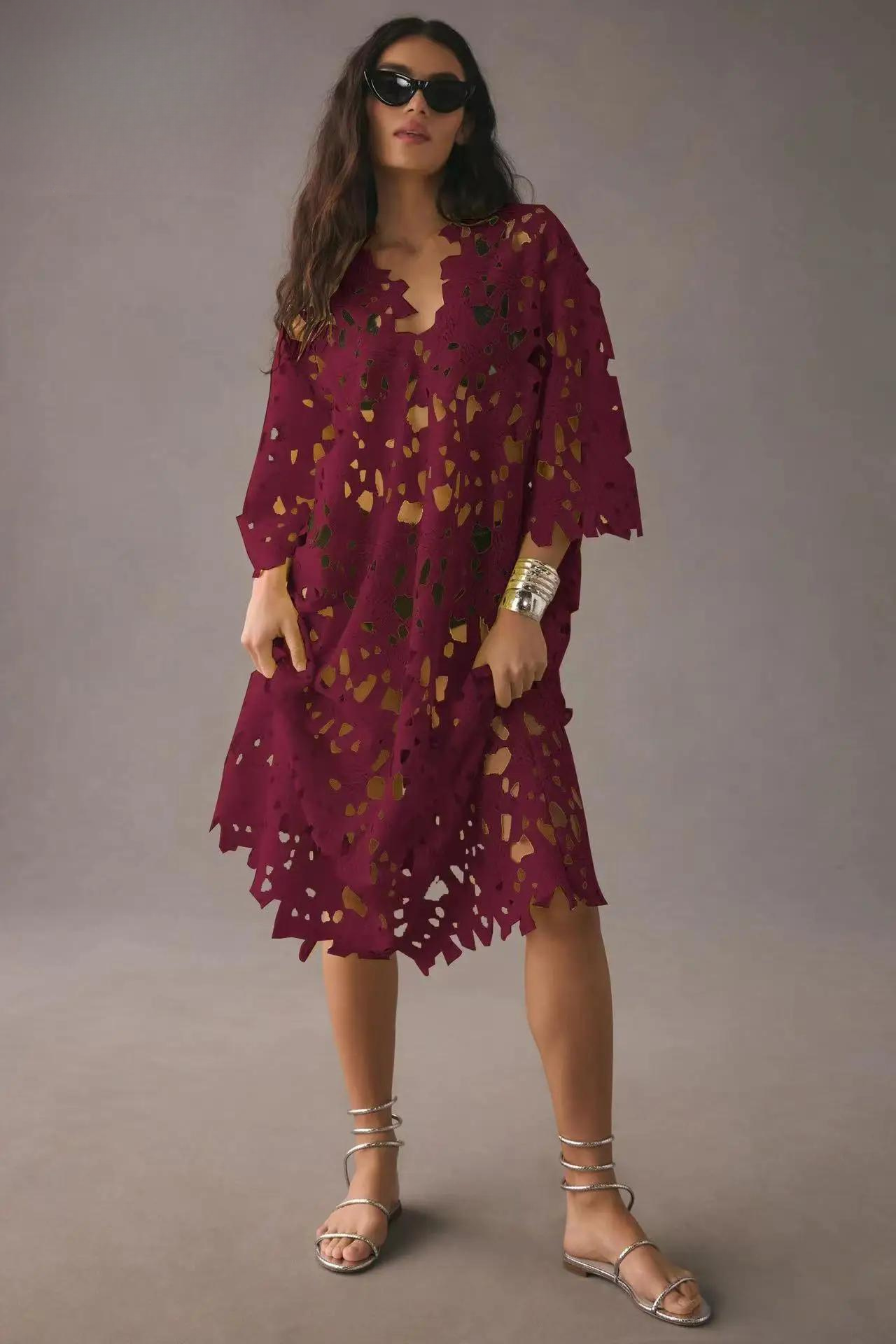 Kylie | Stylish Laser-Cut A-Line Dress