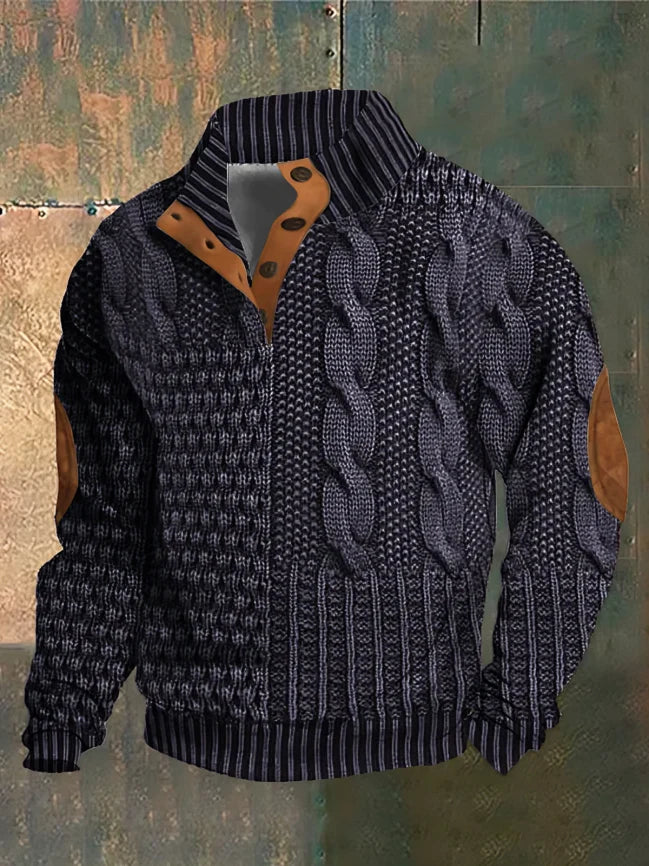 Archie™ | Stylish Cable Knit Zip-Up Jacket