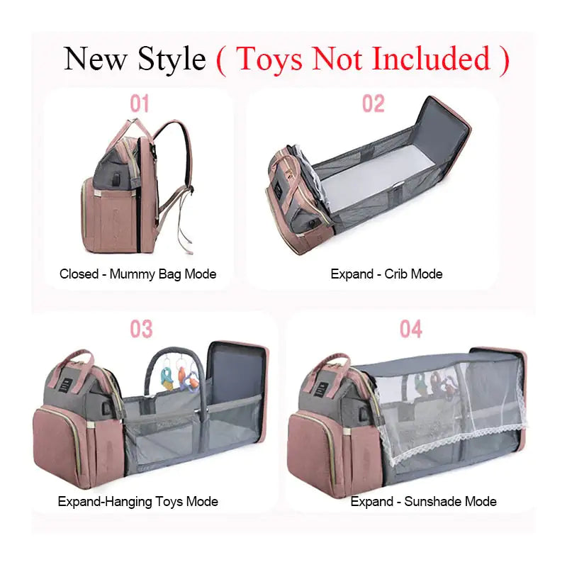 Baby Diaper Bag - Foldable Baby Bed - # BAGEG11610003