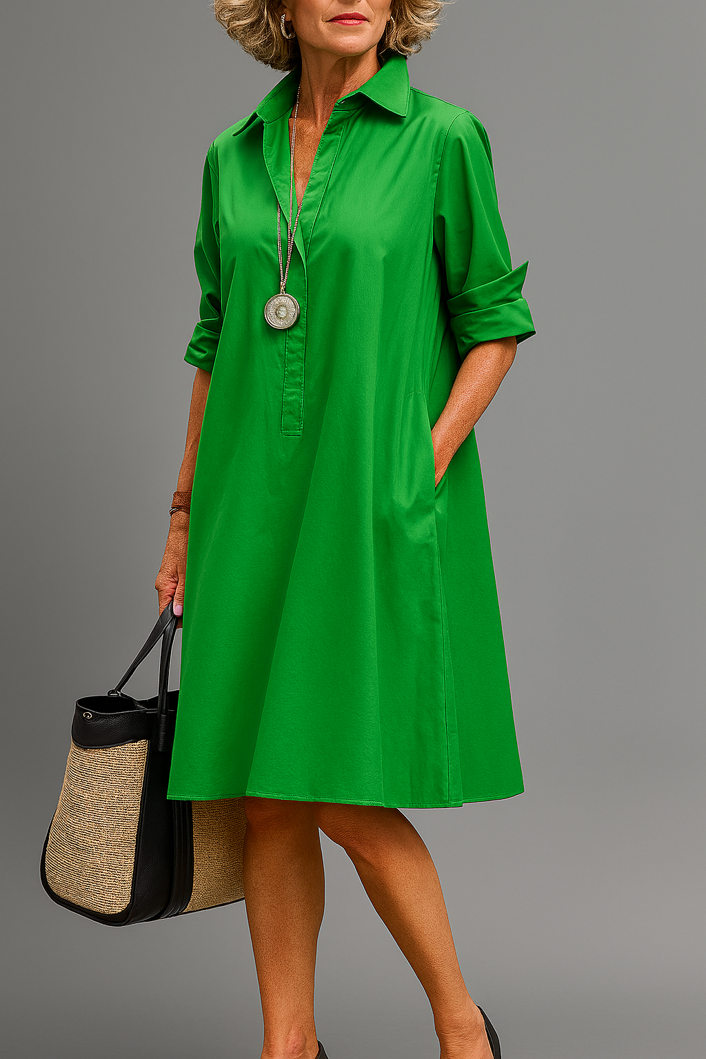 Beah – Elegant Midi Dress with Timeless Charm