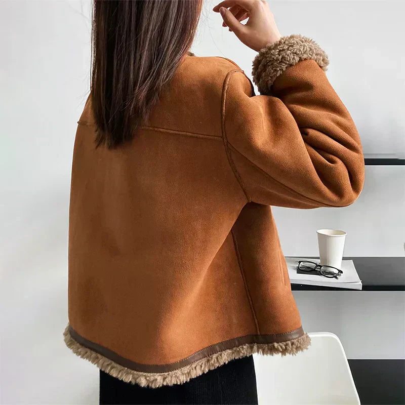 Evelyn™ | Stylish Shearling-Lined Jacket