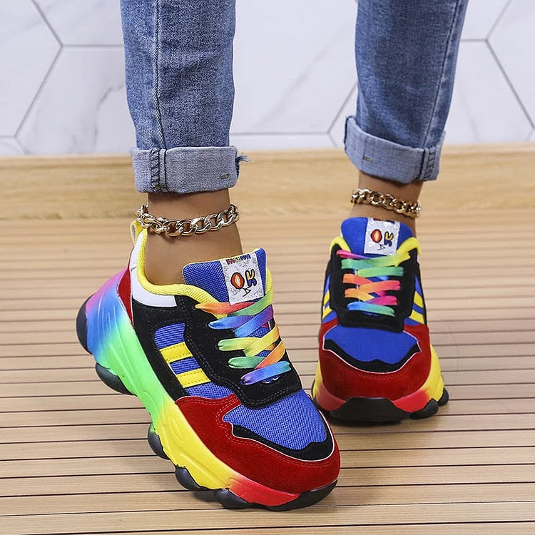 Hazel | Stylish Rainbow Sneakers