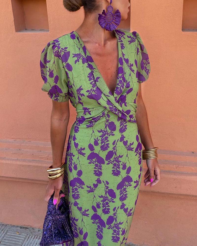 Erin | Stylish Floral Wrap Dress