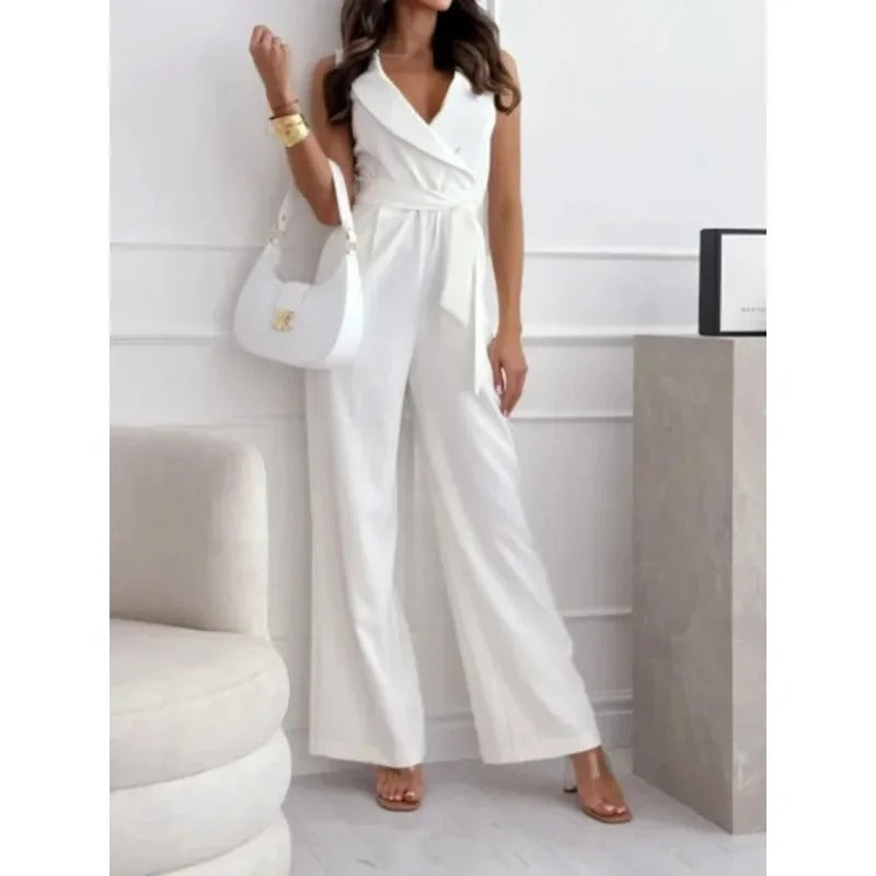 Layla | Stylish Wrap-Front Wide-Leg Jumpsuit