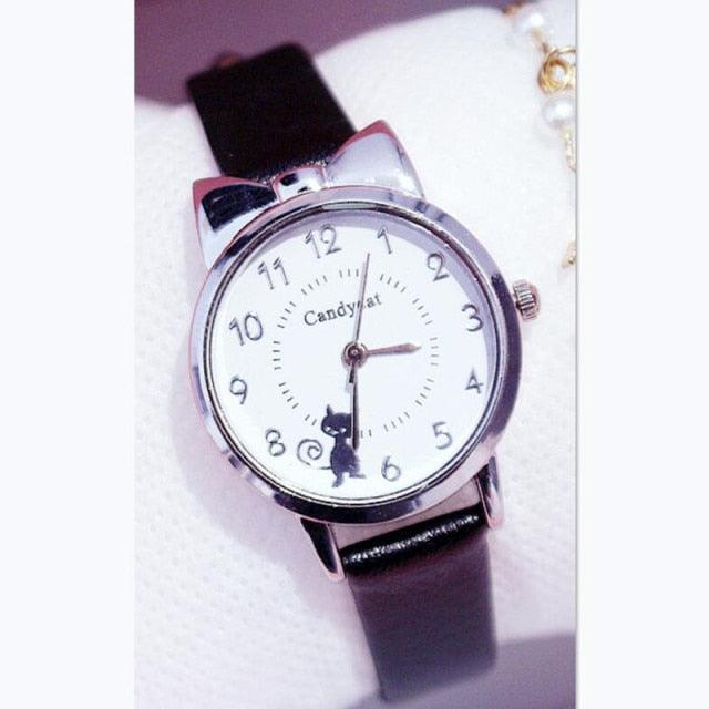Cute Fashion Watch for Children Stainless Steel Dial Leather (12 colors)