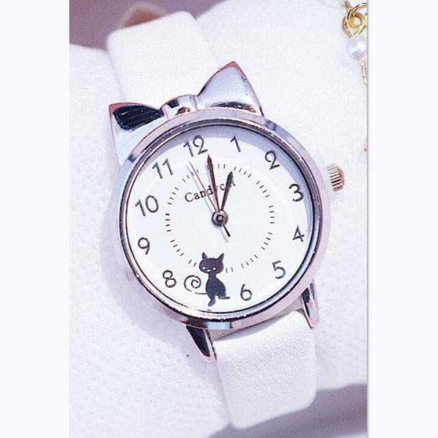Cute Fashion Watch for Children Stainless Steel Dial Leather (12 colors)