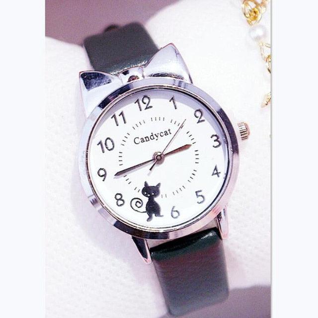 Cute Fashion Watch for Children Stainless Steel Dial Leather (12 colors)