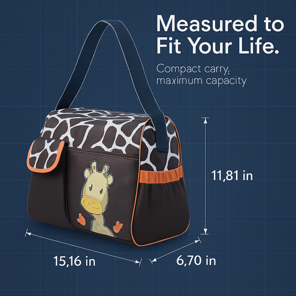 Mummy Diaper Bag with Wipeable Changing Pad, Travel Tote