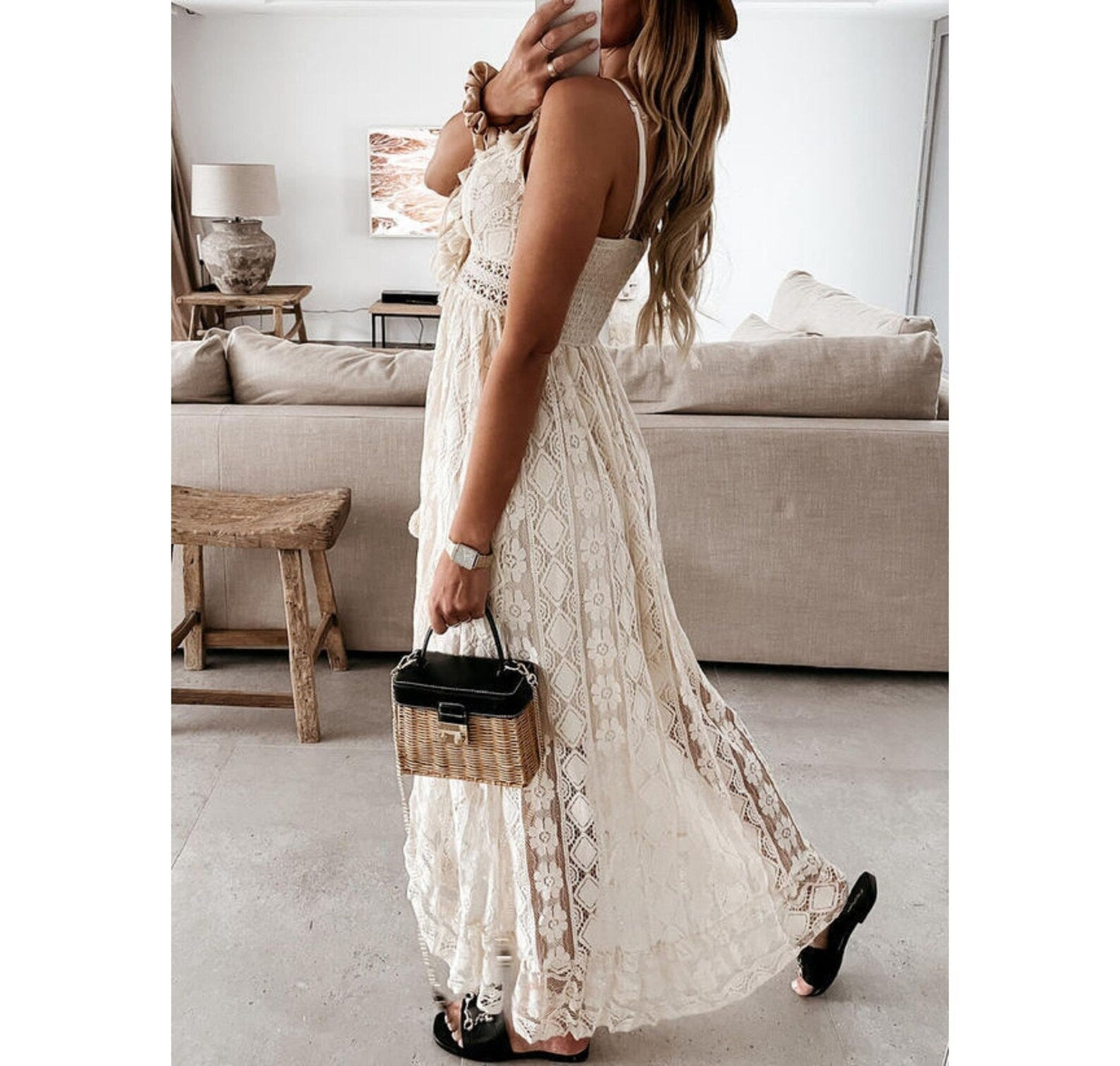 Stine | Stylish Lace Maxi Dress