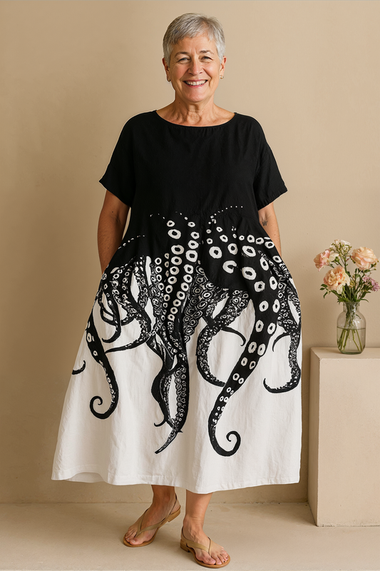 Ocean Ink – Tummy Coverage Dress