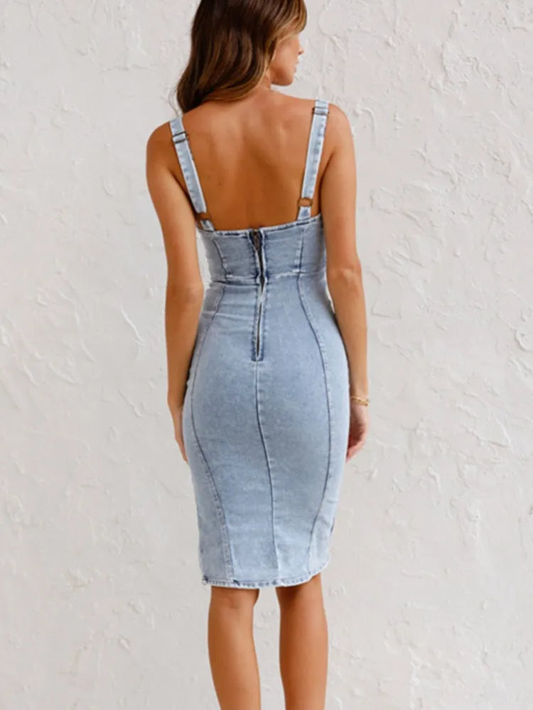 Jade | Chic Denim Bodycon Dress