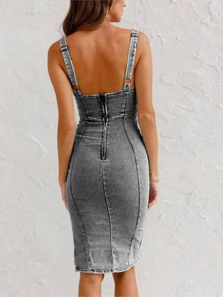Jade | Chic Denim Bodycon Dress