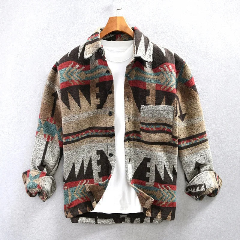 Benjamin™ | Stylish Tribal Print Button-Up Jacket