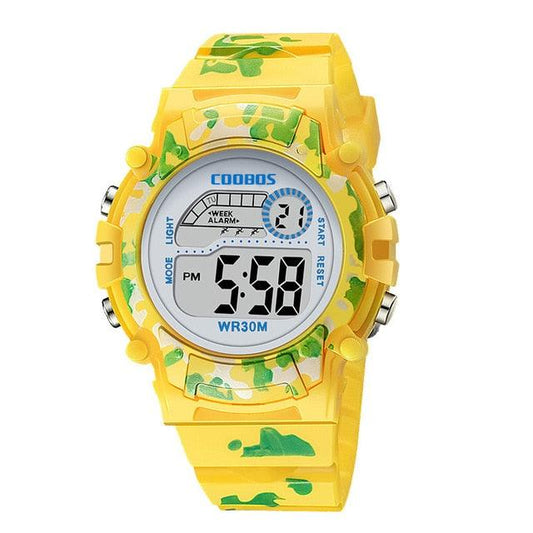 Camouflage Kids Watches LED Colorful Flash Digital Waterproof Watch Sport Multi Function 30M with Alarm Stopwatch Digital for Boys & Girls