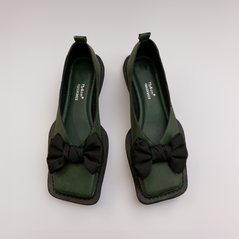 Lucia | Stylish Bow Detail Houndstooth Flats