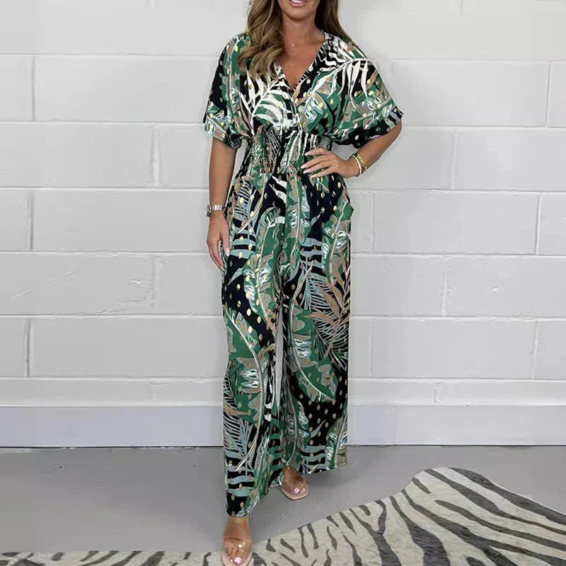 Natalie | Stylish Tropical Print Jumpsuit