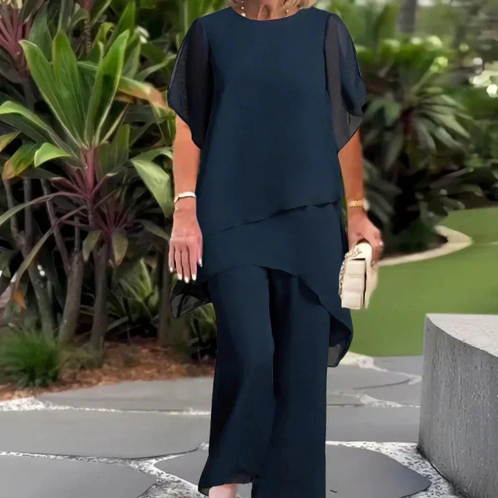 Karly | Chic Asymmetrical Top and Pants Set