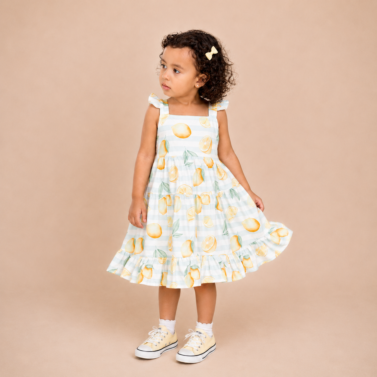 Lovely Lemons Ruffle Maxi Dress