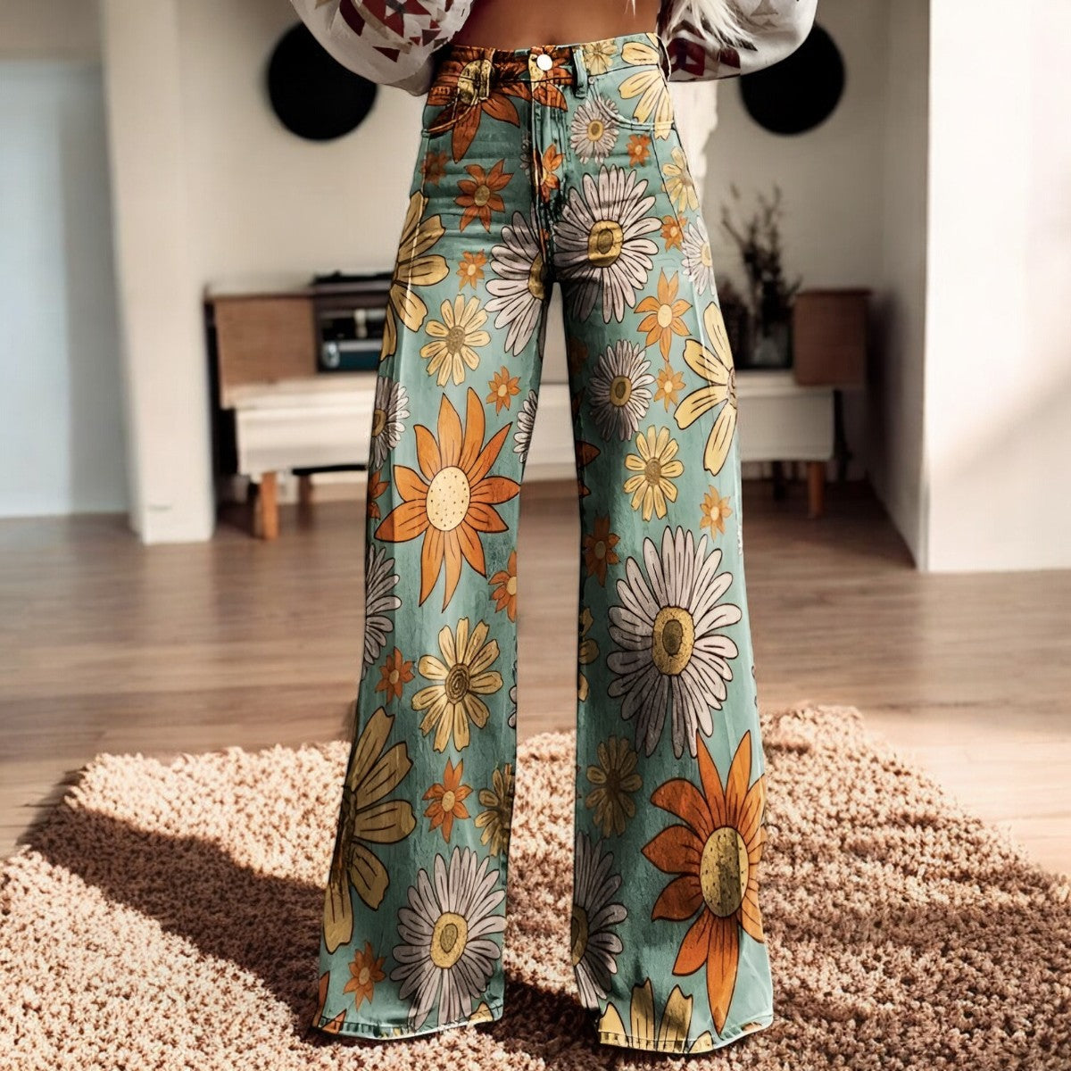 Hannah™ | Floral Print Wide-Leg Pants